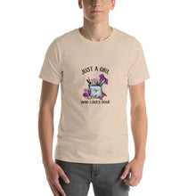Load image into Gallery viewer, Just a girl who loves Dove Unisex T-Shirt
